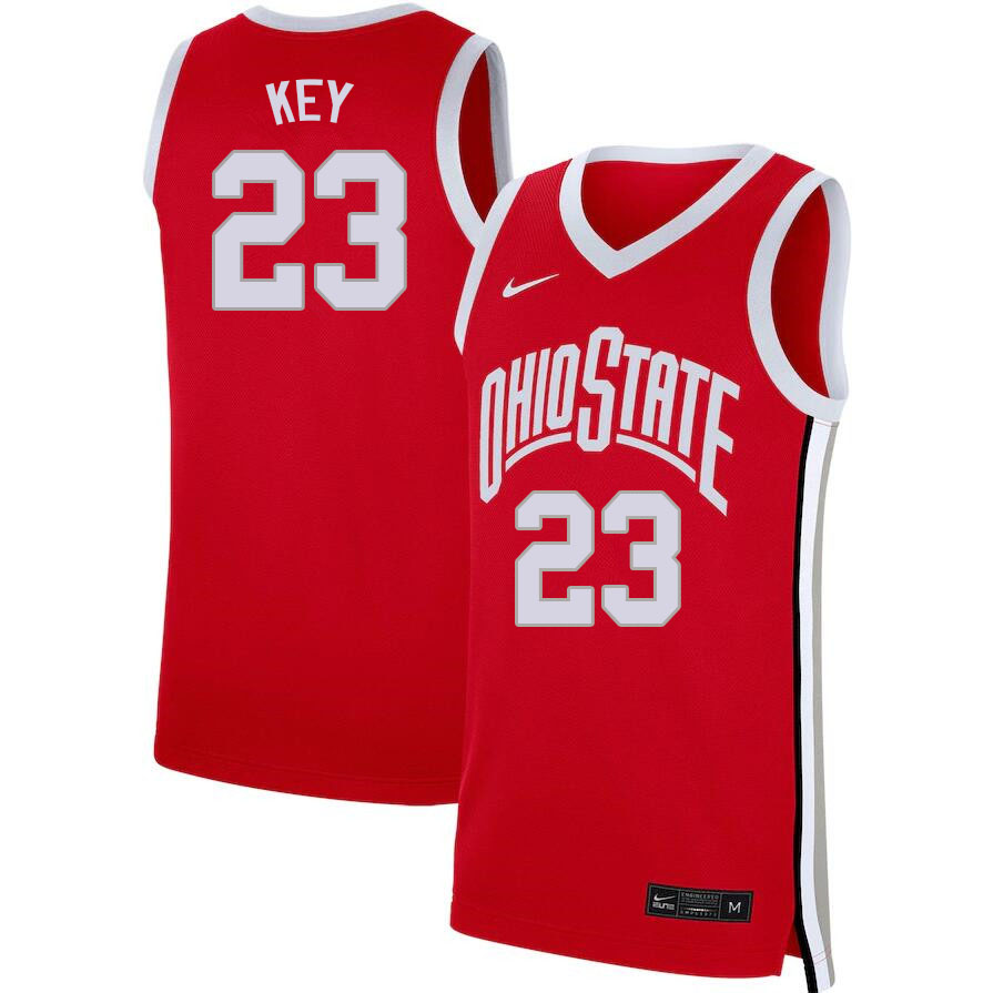 Men #23 Zed Key Ohio State Buckeyes College Basketball Jerseys Sale-Scarlet